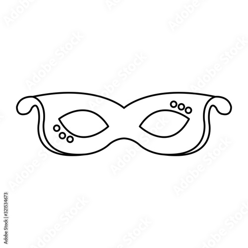 mask carnival traditional isolated icon vector illustration design