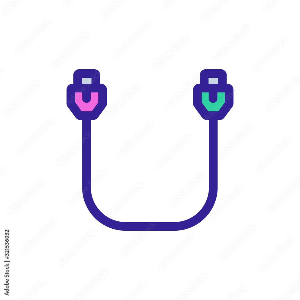 cable internet icon vector. Thin line sign. Isolated contour symbol illustration cable internet icon vector. Thin line sign. Isolated contour symbol illustration