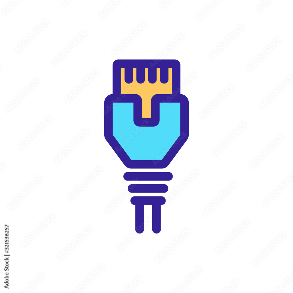cable internet icon vector. Thin line sign. Isolated contour symbol illustration cable internet icon vector. Thin line sign. Isolated contour symbol illustration