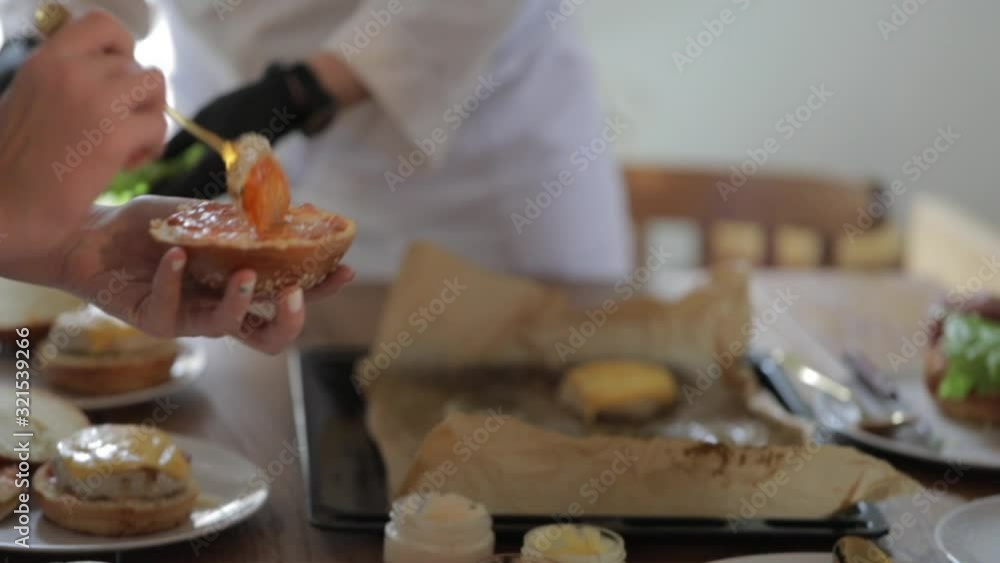 Сhildren's master class, making sandwiches Сhildren's master class, making sandwiches