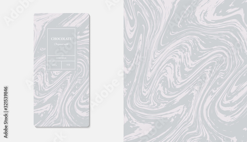 hocolate packaging marble. Marble collection abstract liquid pattern texture. Trendy luxury product branding template with label pattern for packaging. Vector design.