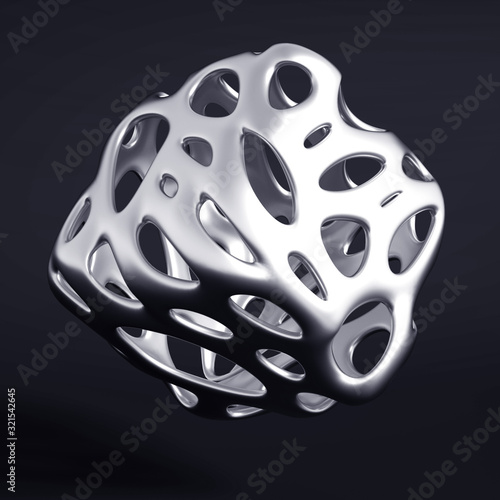 Abstract metal background. 3d illustration, 3d rendering.