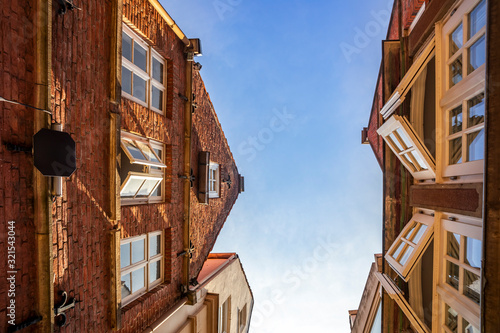 Germany, Bremen, Low angle view of buildings in Schnoor neighborhood photo