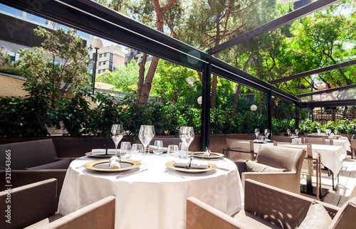 Elegant Restaurant terrace