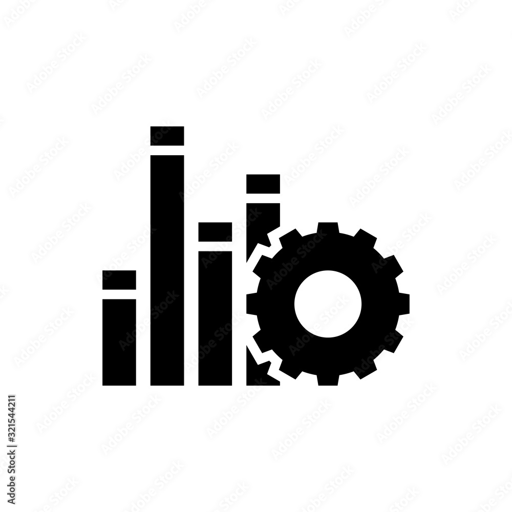 Graph Settings Vector Icon style illustration Data Science EPS Graph Settings Vector Icon style illustration Data Science EPS