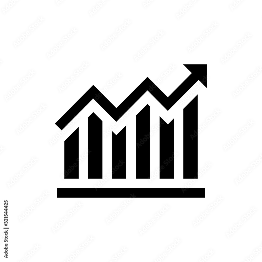Growth Chart Vector Icon style illustration Data Science EPS Growth Chart Vector Icon style illustration Data Science EPS