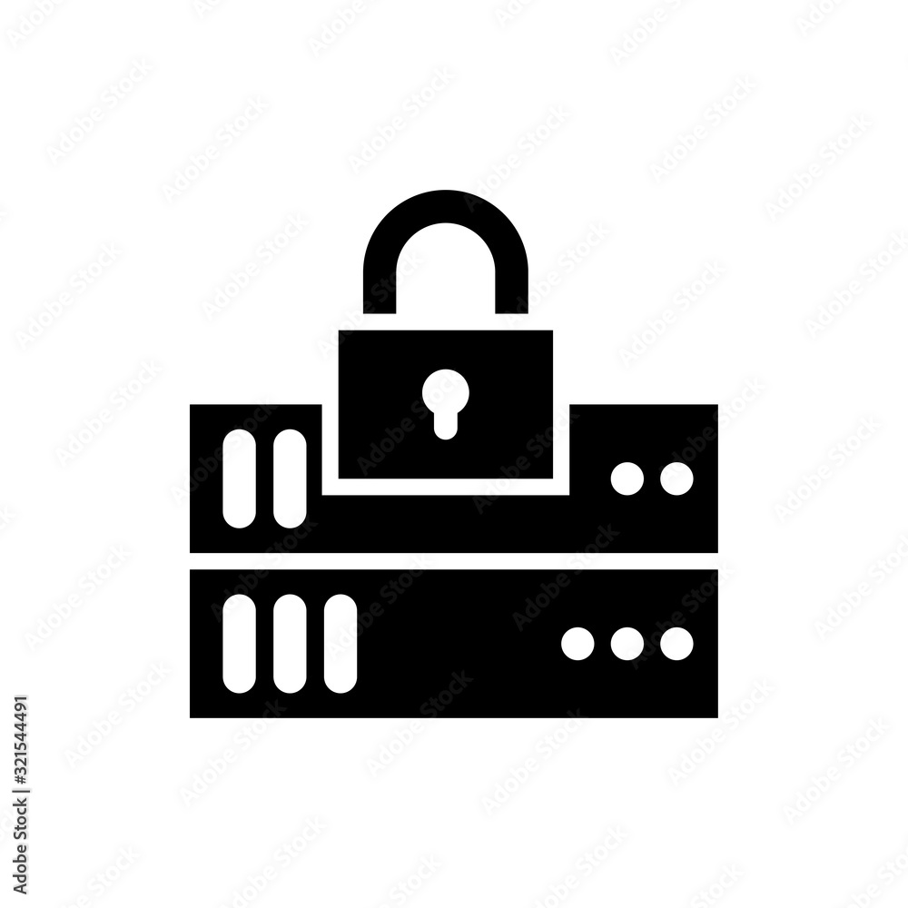 Server Security Vector Icon style illustration Data Science EPS Server Security Vector Icon style illustration Data Science EPS