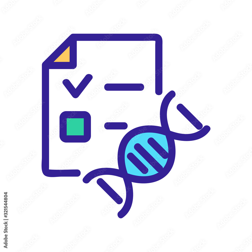dna document icon vector. Thin line sign. Isolated contour symbol illustration dna document icon vector. Thin line sign. Isolated contour symbol illustration