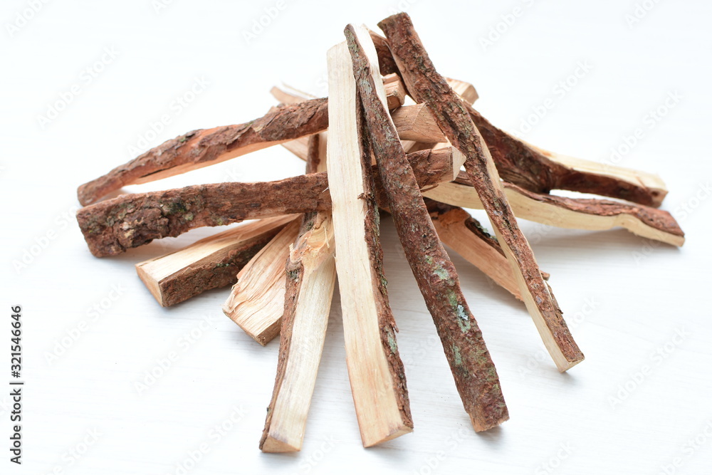 Dry firewood from the mountains for campfire Dry firewood from the mountains for campfire