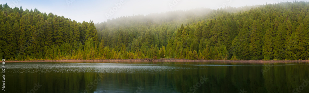 Lake in the forest, Azores Portugal Lake in the forest, Azores Portugal