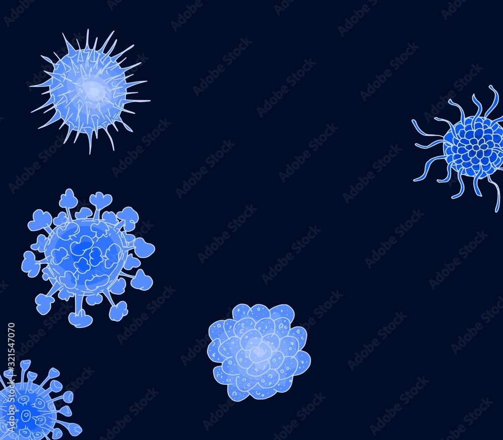 blue viruses background for advertising vector blue viruses background for advertising vector