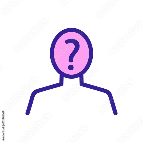 unidentified flatterer icon vector. Thin line sign. Isolated contour symbol illustration