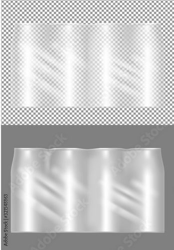 Four beer cans transparent packaging