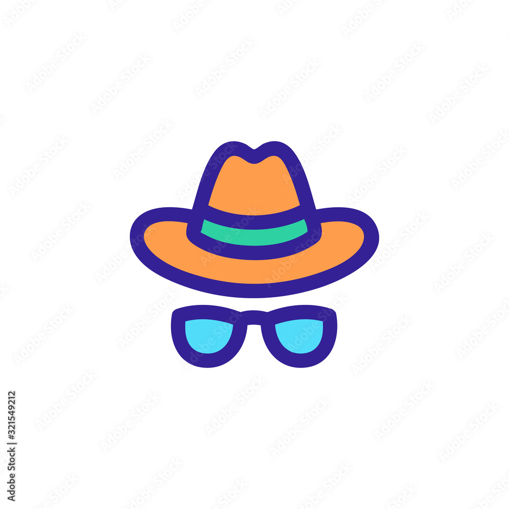 Hidden flatterer internet icon vector. Thin line sign. Isolated contour symbol illustration Hidden flatterer internet icon vector. Thin line sign. Isolated contour symbol illustration