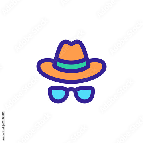 Hidden flatterer internet icon vector. Thin line sign. Isolated contour symbol illustration