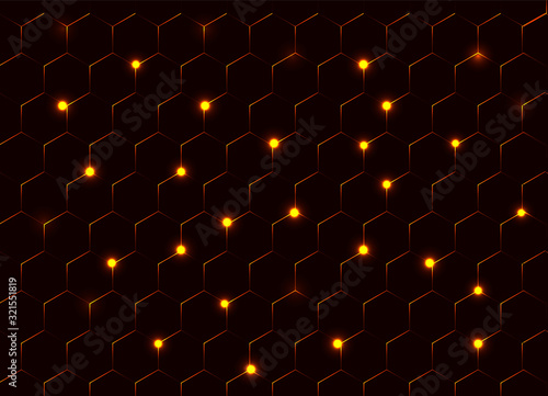 Honeycomb shiny  background. Vector stock illustration for poster or banner