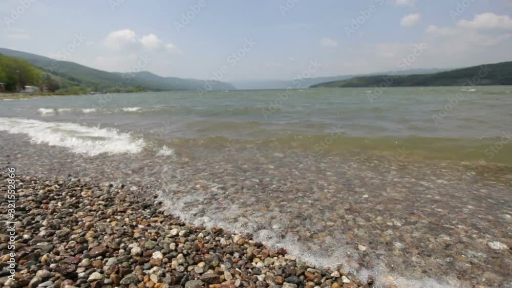 Nature landscape river Danube shore Serbia