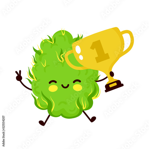 Cute funny smiling happy marijuana
