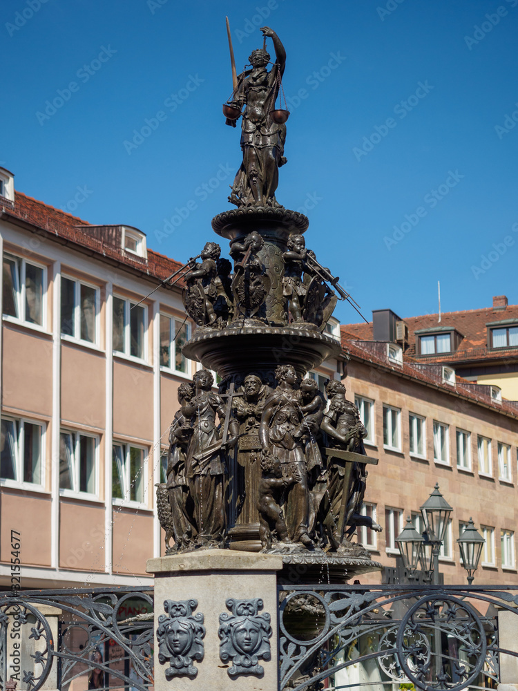 Fountain of Virtues in Nuremberg, Germany