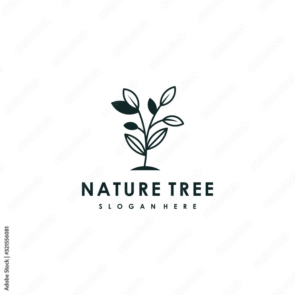 tree vector logo design template