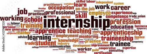 Internship word cloud