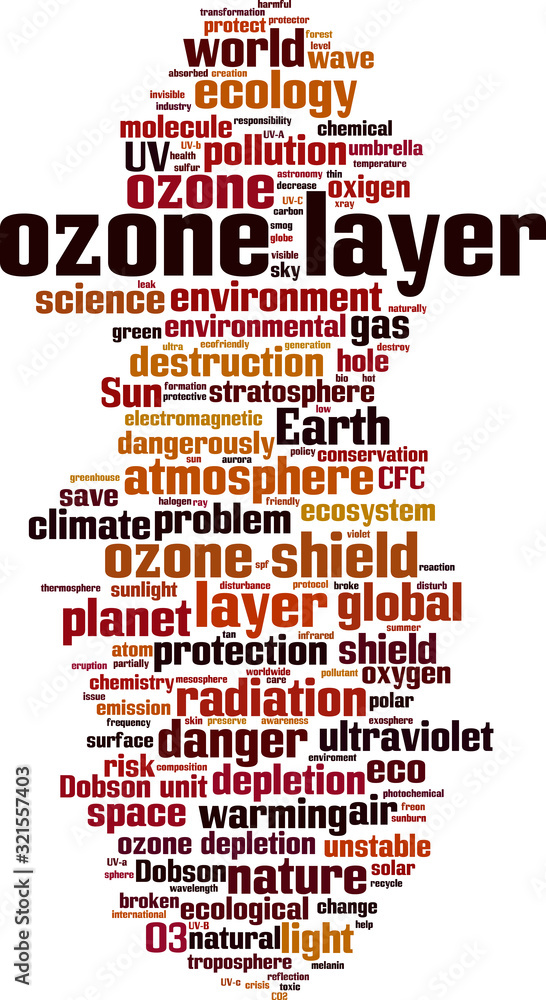 Obraz premium Ozone layer word cloud