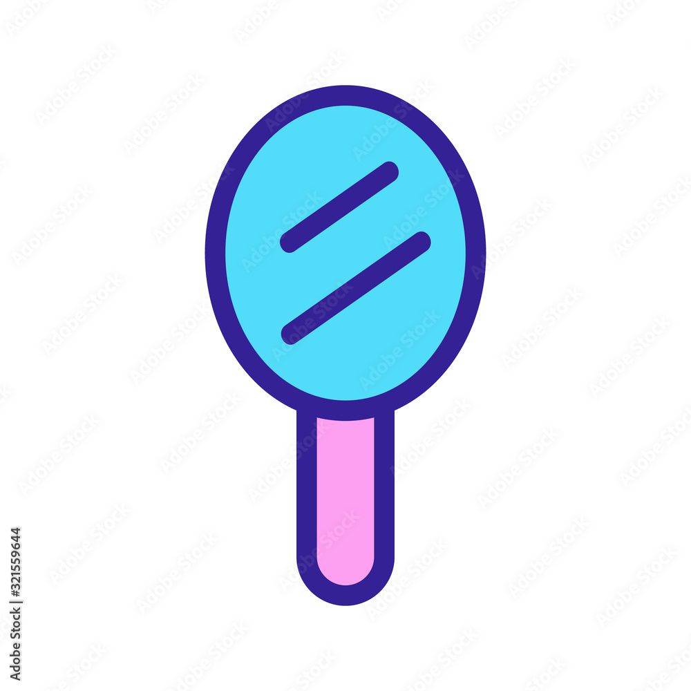 Mirror icon vector. Thin line sign. Isolated contour symbol illustration Mirror icon vector. Thin line sign. Isolated contour symbol illustration