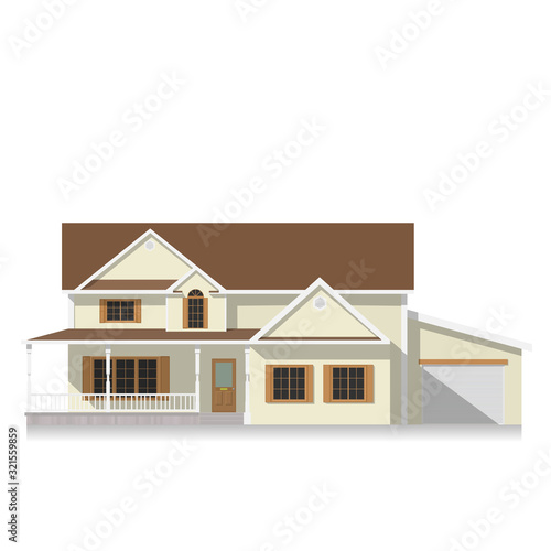 Classical american house Flat icon © petrrgoskov