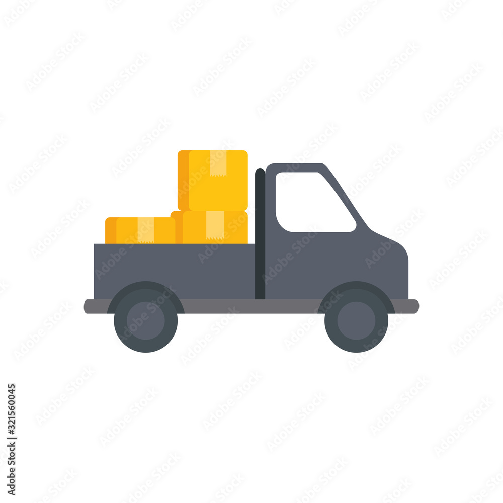 delivery service with truck transportation isolated icon vector illustration design