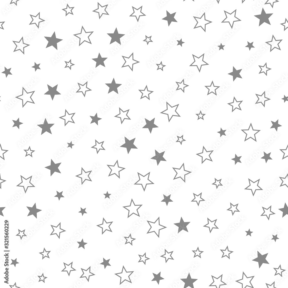 Abstract stars vector seamless pattern on white background Abstract stars vector seamless pattern on white background