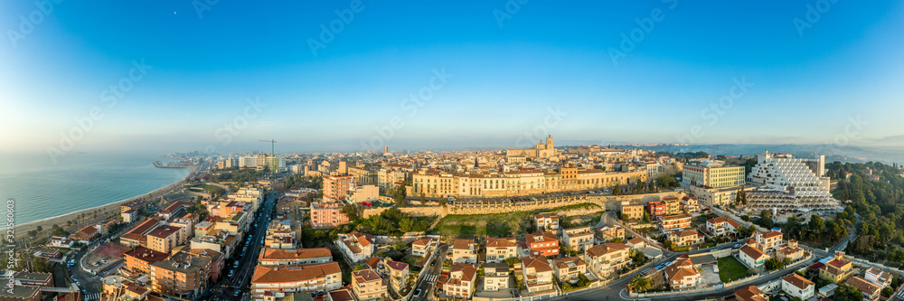 Aerial morning view of the historic center of Tarragona Spain