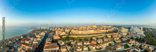 Aerial morning view of the historic center of Tarragona Spain