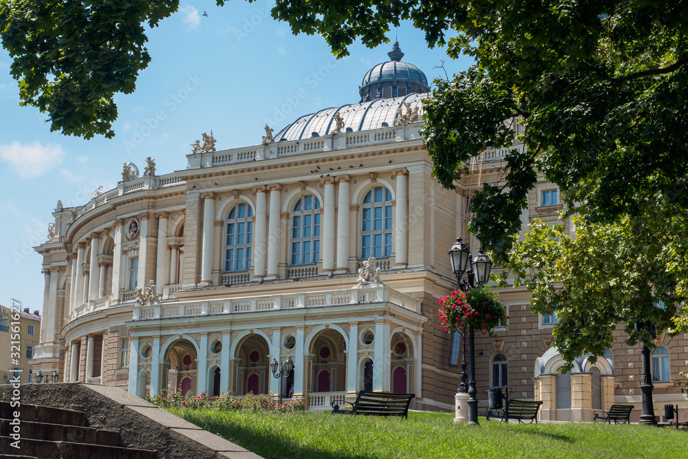 Beautiful opera house in Odessa, Ukraine