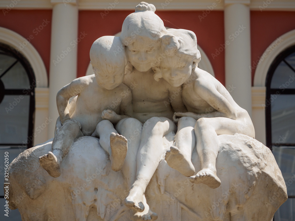Fountain youth during in Odessa, Ukraine