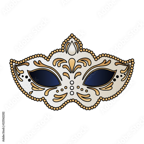 elegant mask fantasy isolated icon vector illustration design