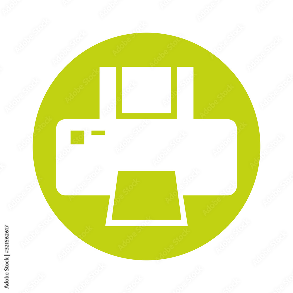 computer printer hardware device isolated icon computer printer hardware device isolated icon