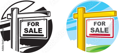 Real estate sign icon