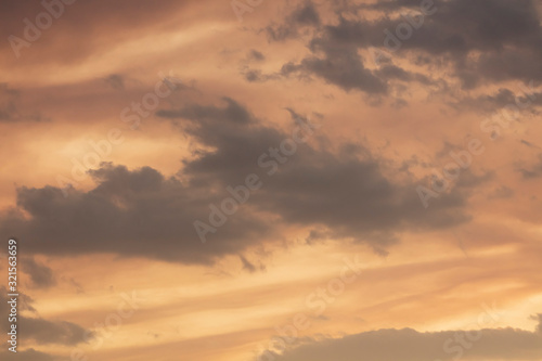 Red sunset clouds due to bush fire smoke in The Blue Mountains in Australia