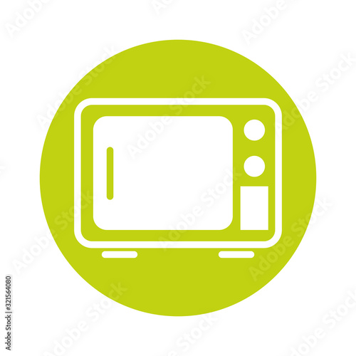 microwave home appliance isolated icon