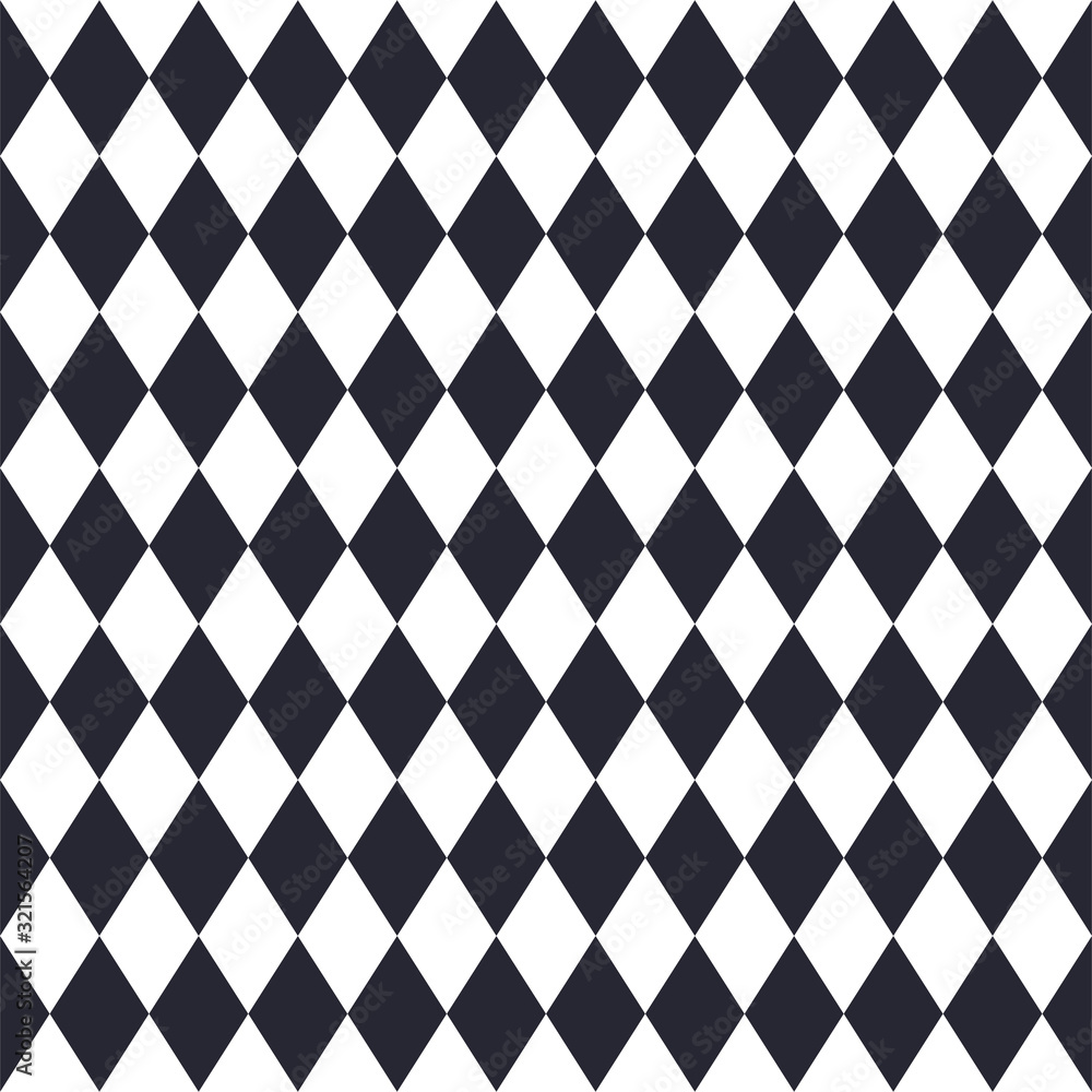 Creative design of harlequin rhombuses seamless texture