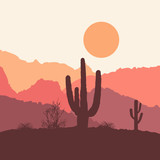 Mexican desert sunrise