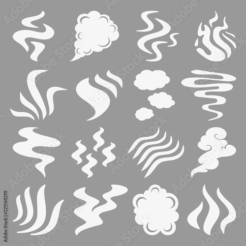 SMOKE STEAM ICONS VECTOR SET