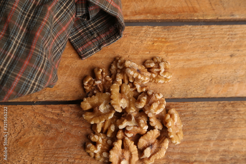 Fototapeta premium delicious walnut nuts if peel