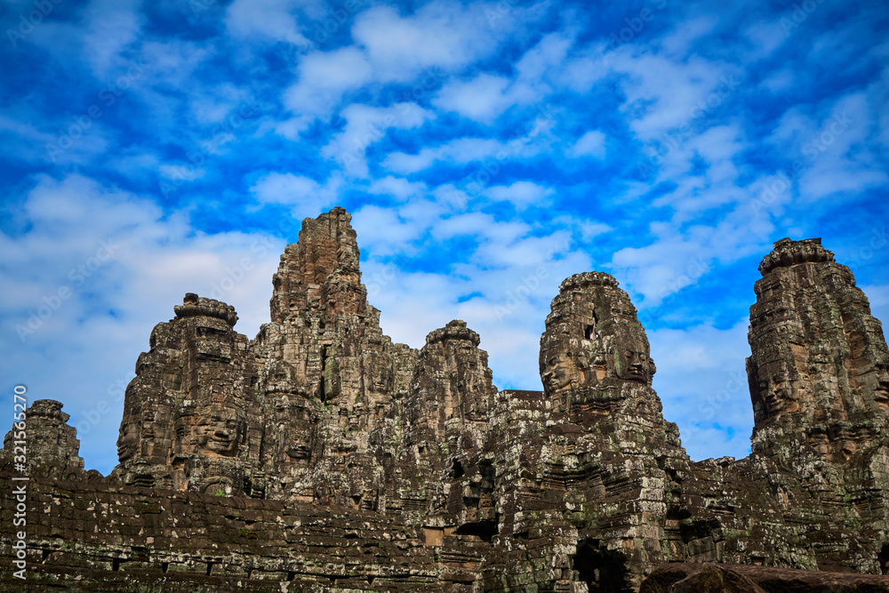 Bayon Angkor wat temple ruins siem reap cambodia asia