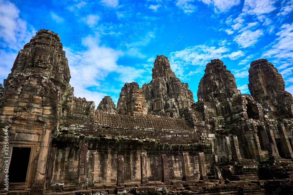 Bayon Angkor wat temple ruins siem reap cambodia asia