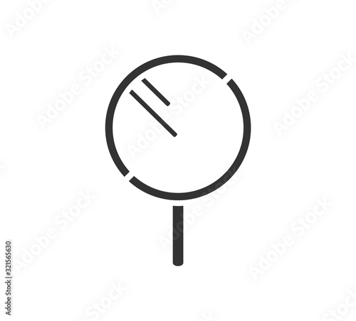 Design of magnifying glass icon