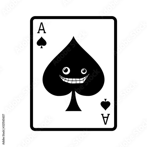 Design of poker spades card