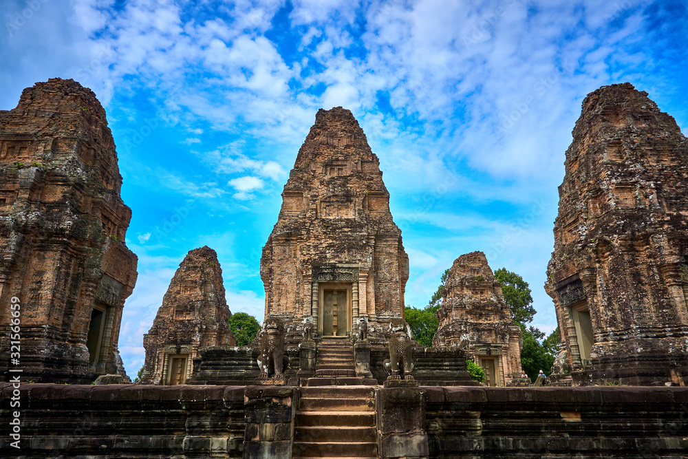 East Mebon Angkor wat temple ruins siem reap cambodia asia