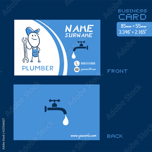 Design of plumber visit card