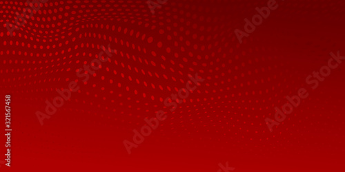 Abstract background made of halftone dots in red colors
